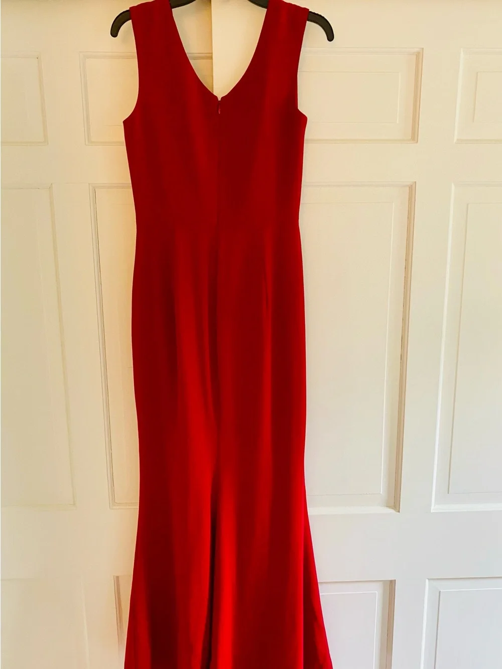 Dress the Population Sandra Plunge Crepe Trumpet Dress